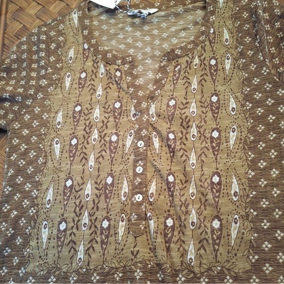 Lucky Brand NWT Boho Long Sleeve Blouse Top Olive Green Autumn MSRP $50 SOFT S - Picture 12 of 14